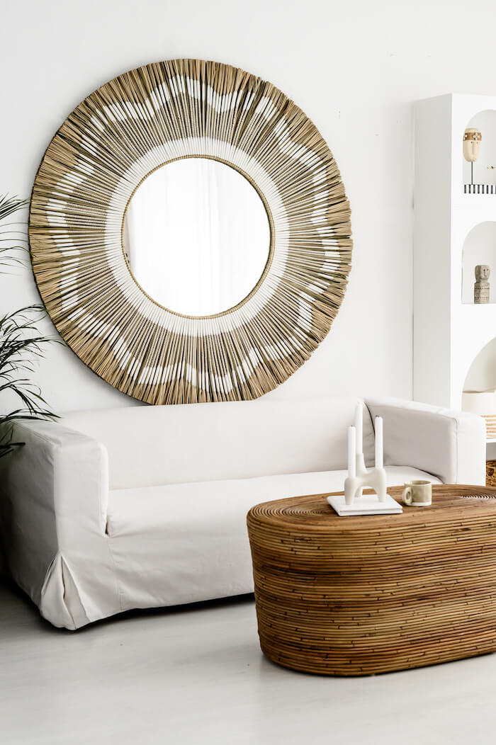 STOLIK OVALNY RATTANOWY TEGAL CIEMNY