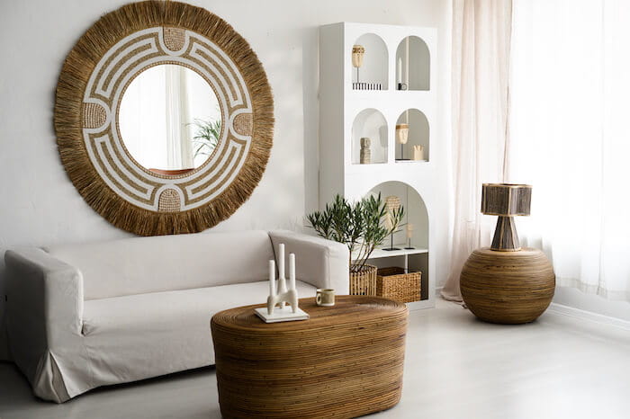 STOLIK OVALNY RATTANOWY TEGAL CIEMNY