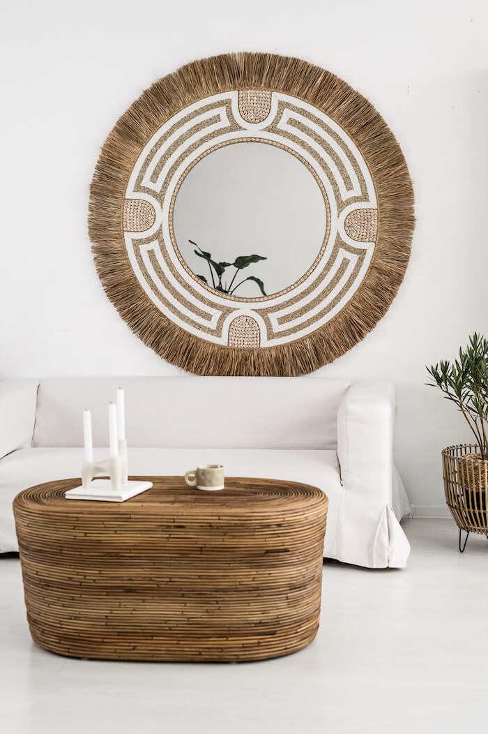 LUSTRO XXL CLEOPATRA DUŻE W STYLU BOHO