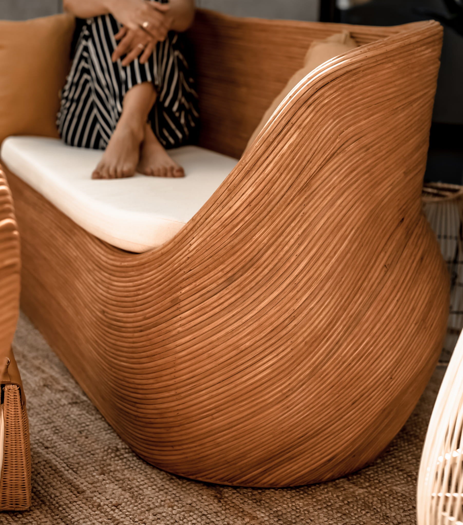 ZESTAW RATTANOWY TEGAL 4 KONIAK OKRĄGŁY