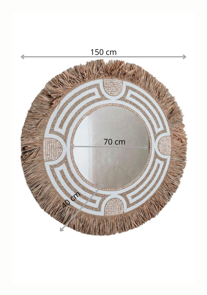 LUSTRO XXL CLEOPATRA DUŻE W STYLU BOHO