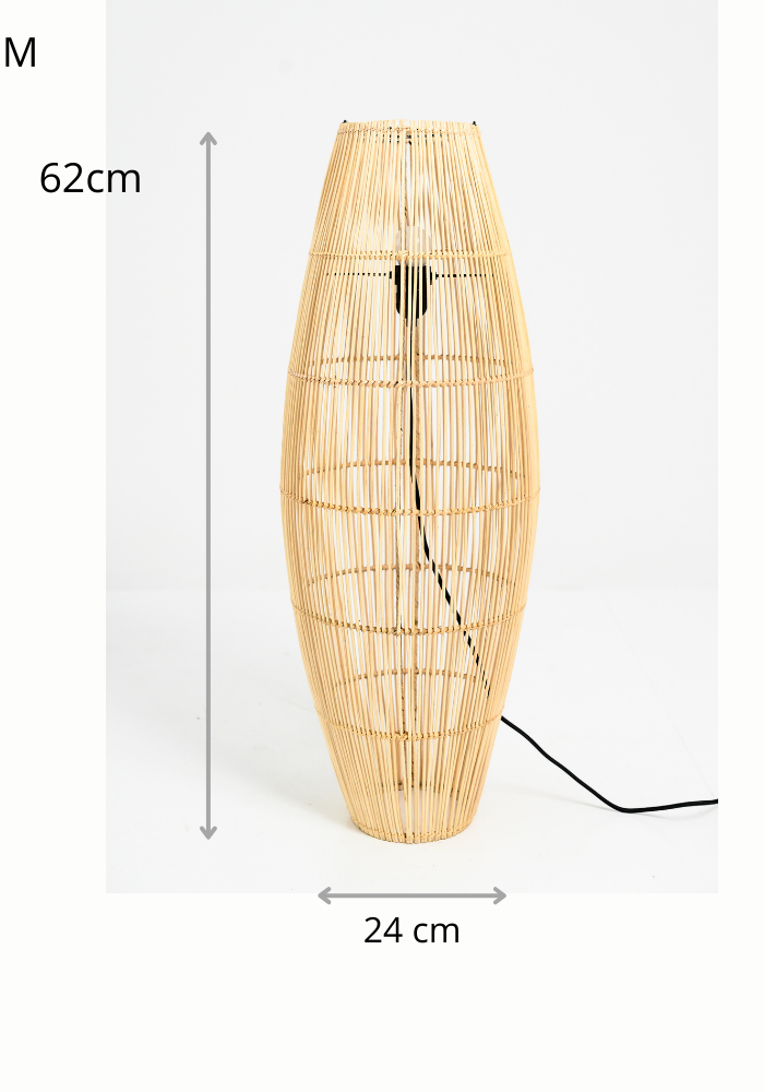 LAMPA RATTANOWA PODŁOGOWA MAXI M