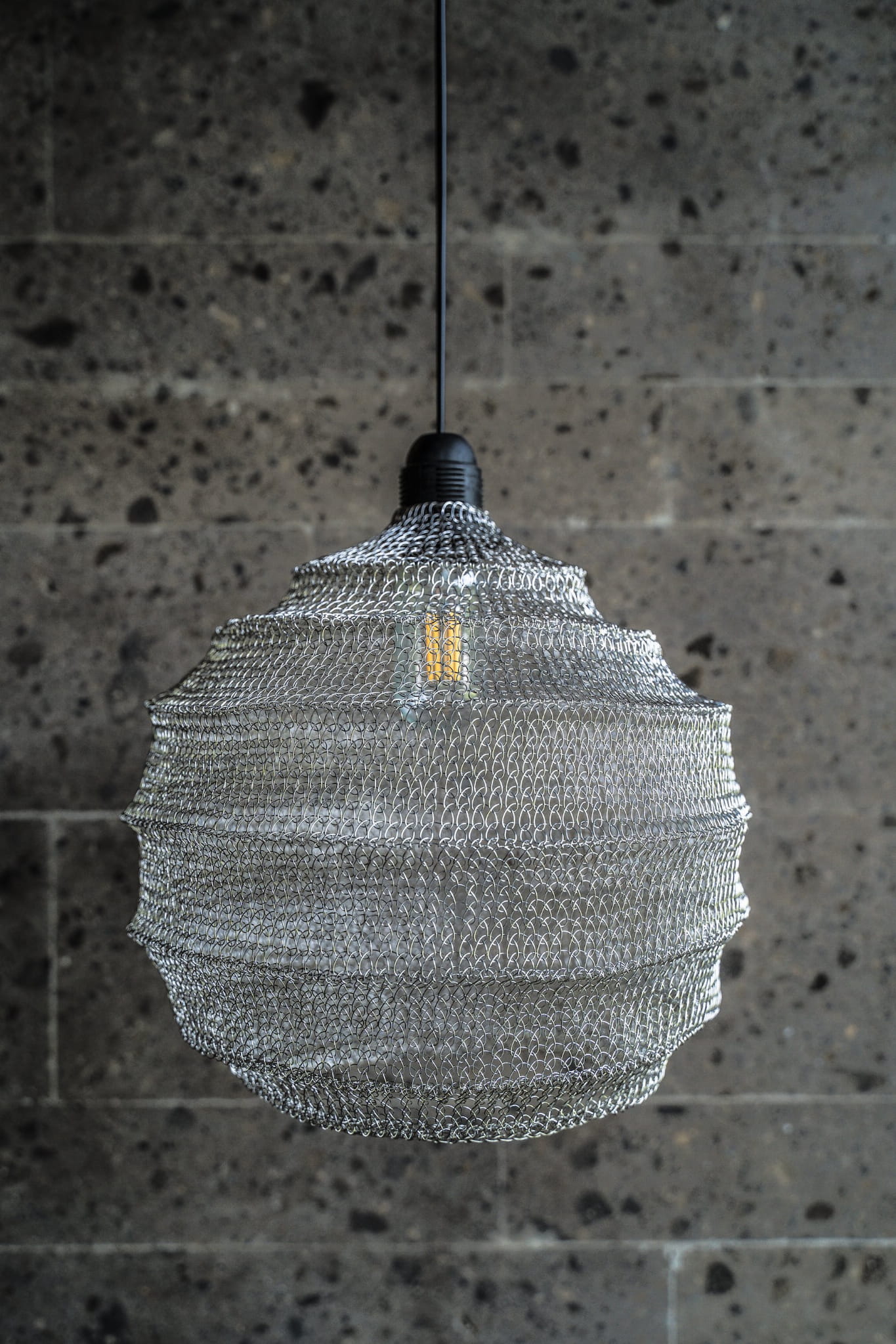 LAMPA METALOWA DYLAN SREBRNA