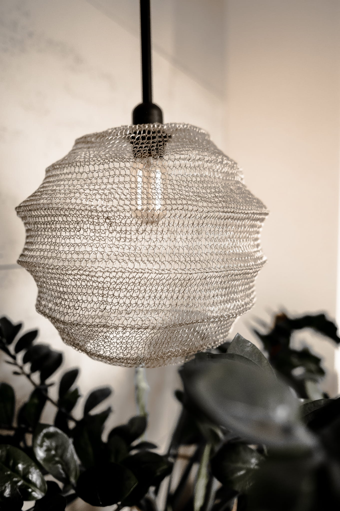 LAMPA METALOWA DYLAN SREBRNA