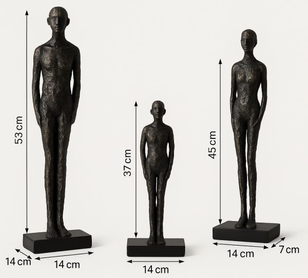 FIGURKA DEKORACYJNA CHRISTIANO CZARNY M