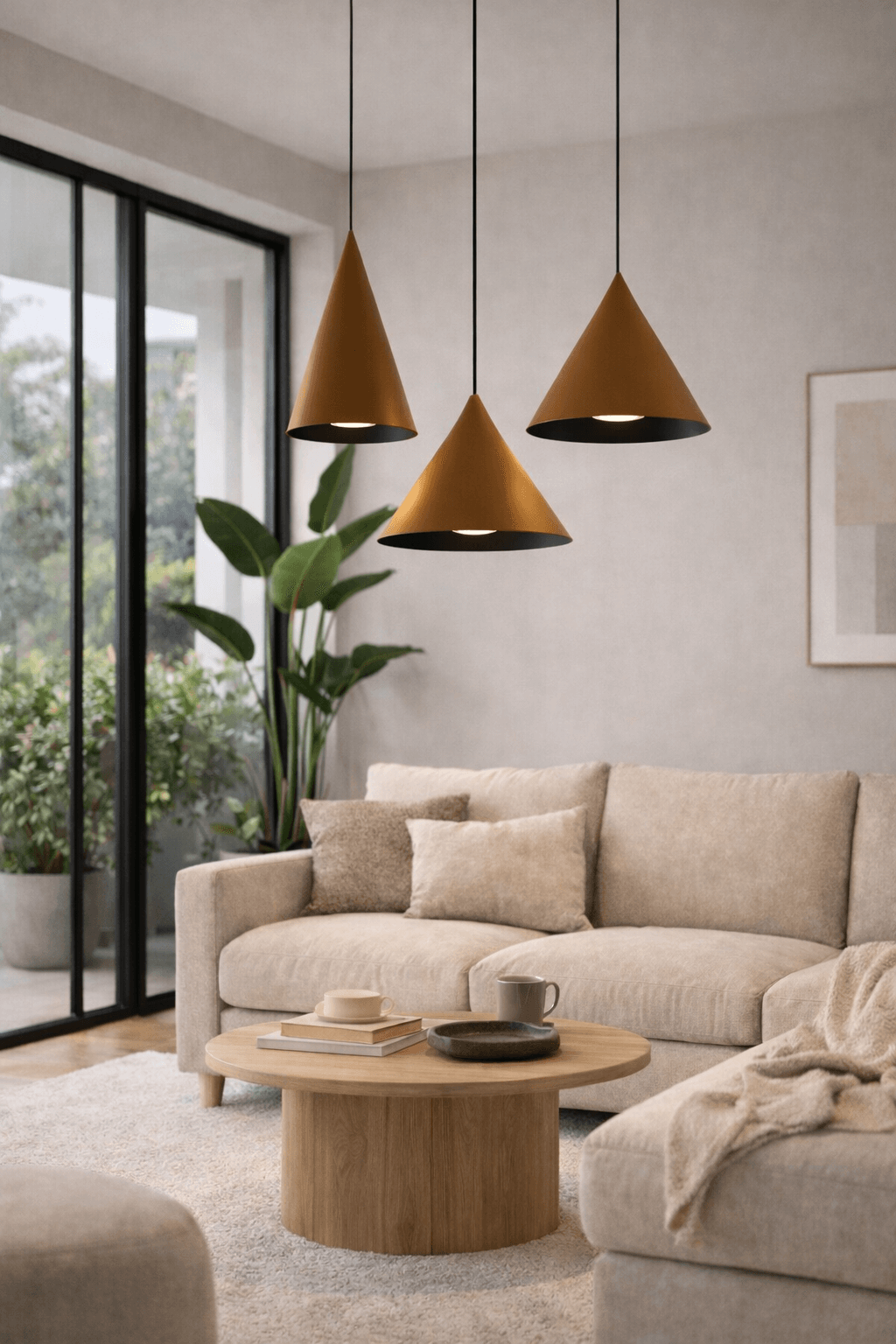 LAMPA WISZĄCA ALUMINIOWA LUMIRRA BRĄZOWA