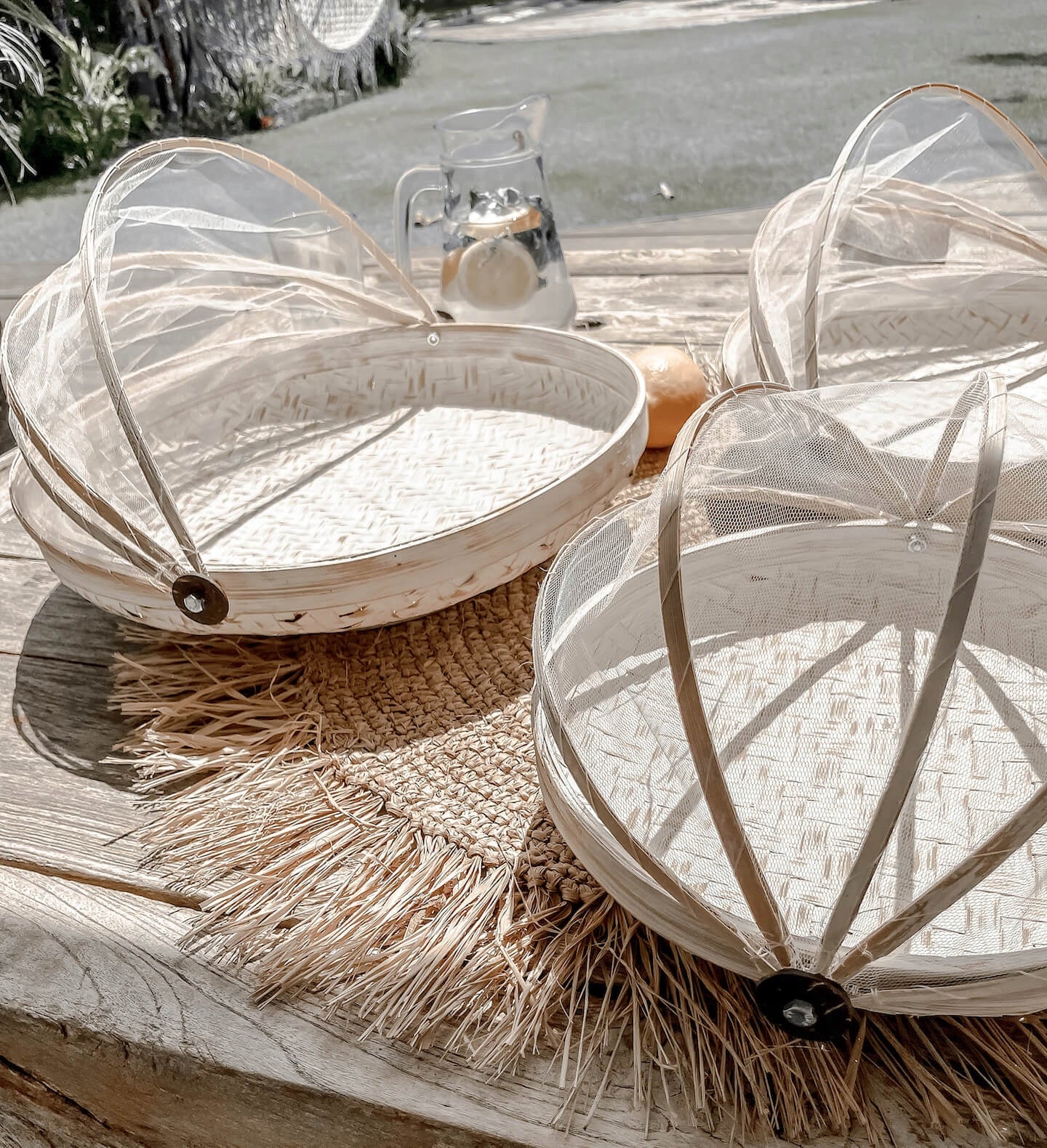 TACA BAMBUSOWA ROYAL L BIAŁA