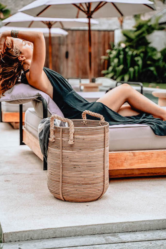 ZESTAW TRZECH KOSZY RATTANOWYCH AZURE