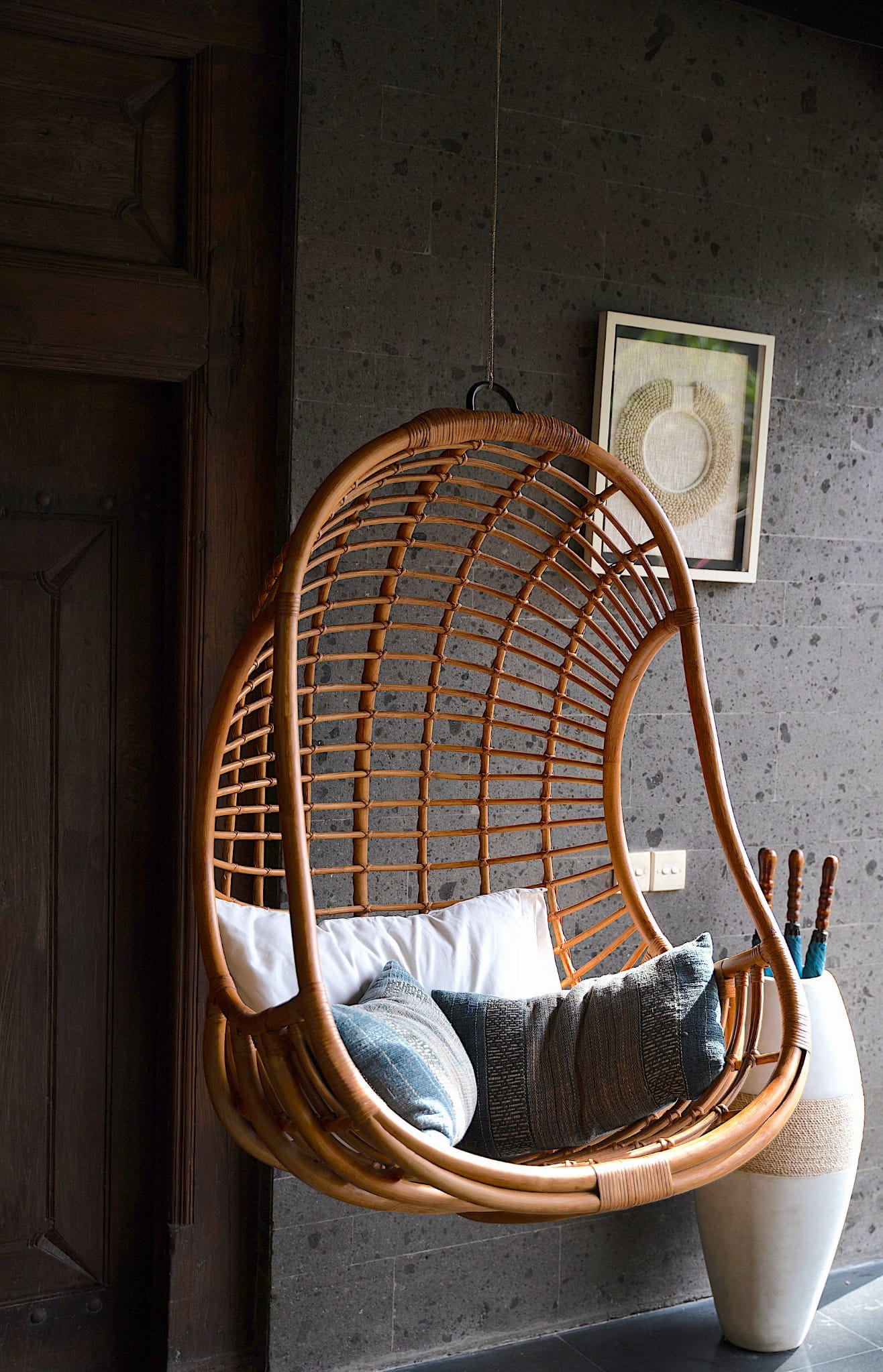 FOTEL WISZĄCY HUGO NATURALNY