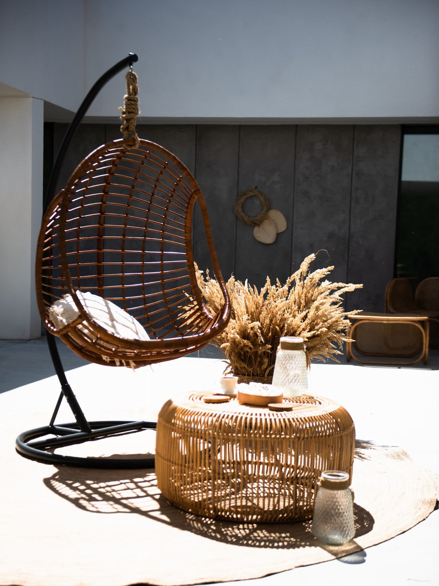 FOTEL WISZĄCY HUGO NATURALNY