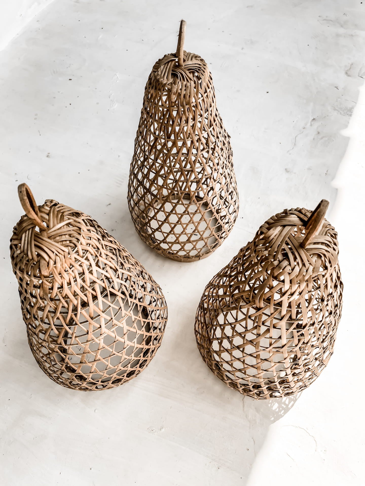 ZESTAW TRZECH OKRĄGŁYCH LAMP WISZĄCYCH BOHO