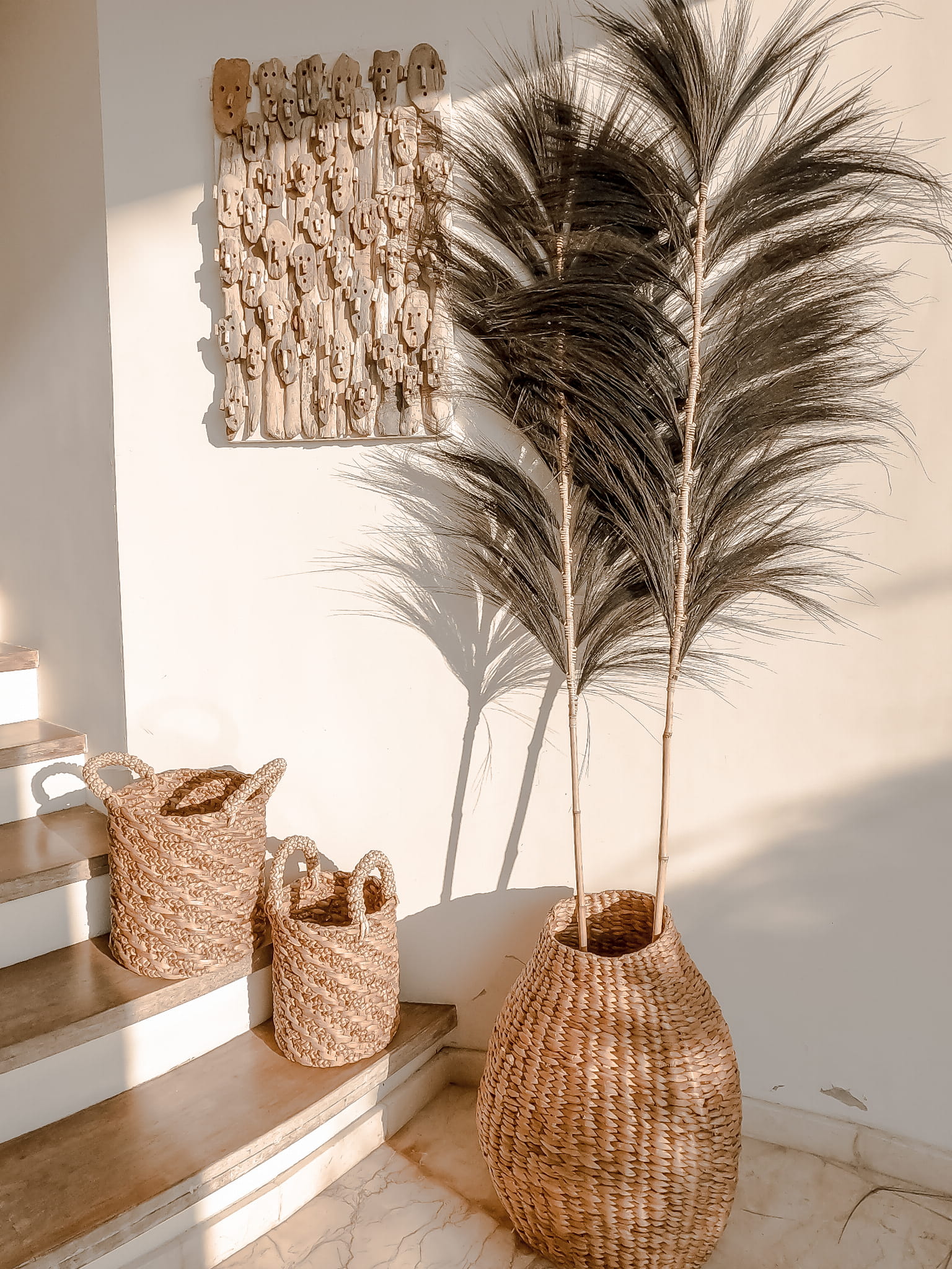 ZESTAW TRZECH TRAW DEKORACYJNYCH FABBY W KOLORZE CZARNYM