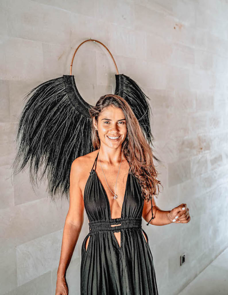 DEKORACJA ŚCIENNA TRAWA MORSKA CZARNA