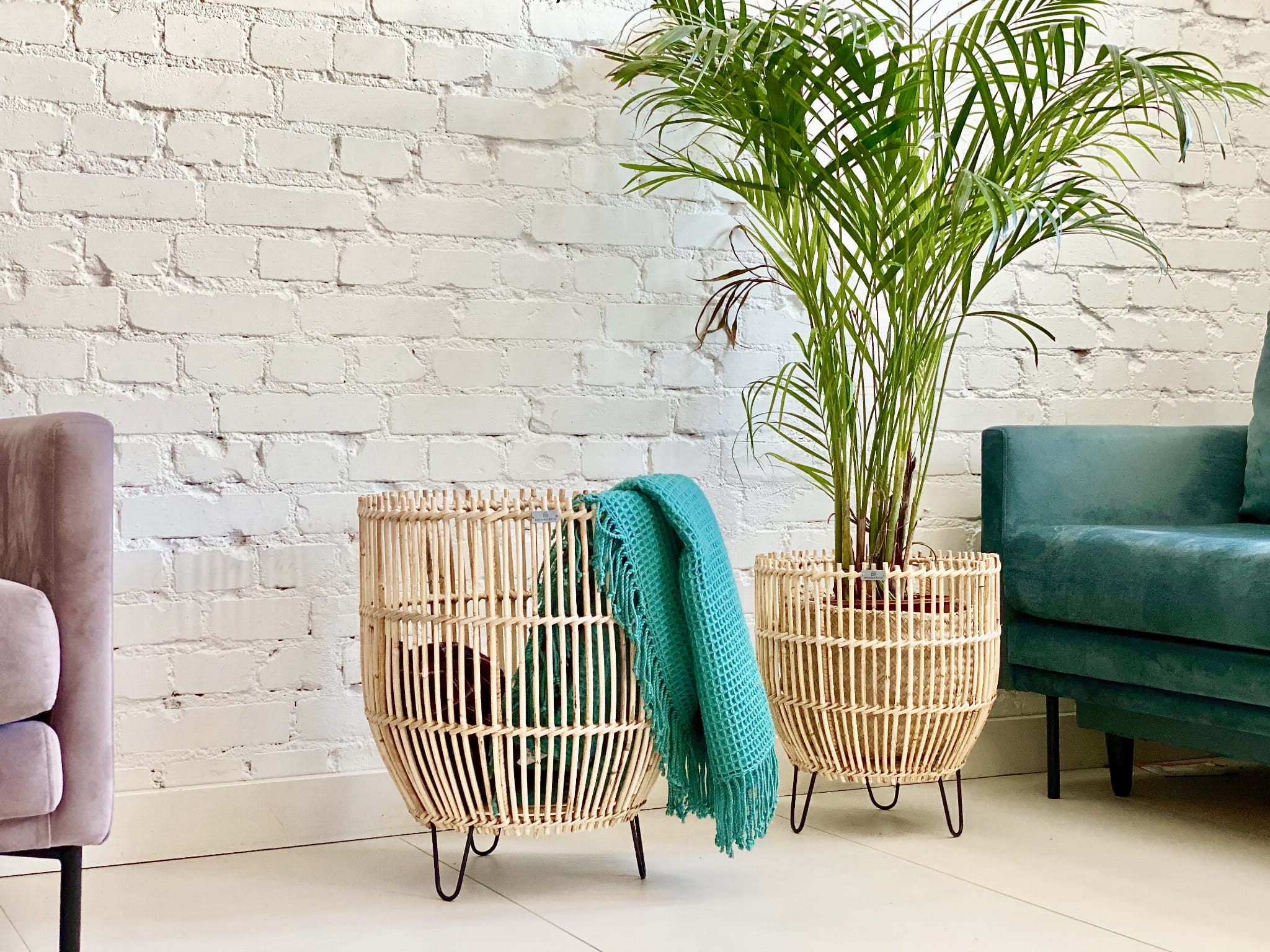 ZESTAW DWÓCH KOSZY/DONIC LAURA – NATURALNY RATTAN