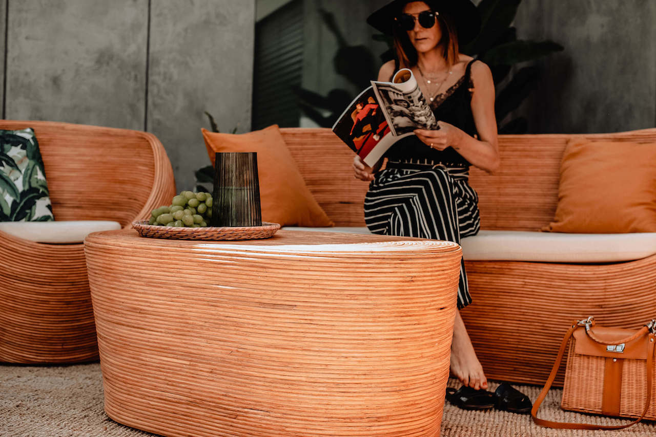 ZESTAW RATTANOWY TEGAL 4 KONIAK OKRĄGŁY