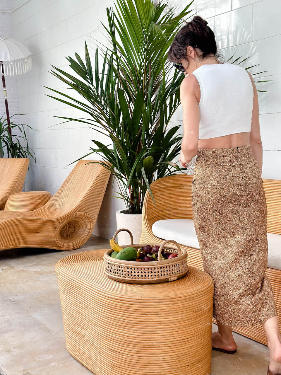 STOLIK RATTANOWY TEGAL OVALNY JASNY