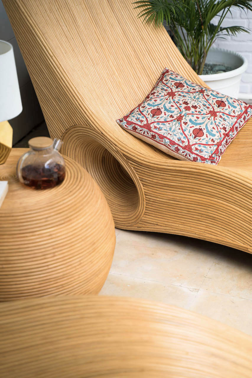 STOLIK RATTANOWY OKRĄGŁY  TEGAL JASNY