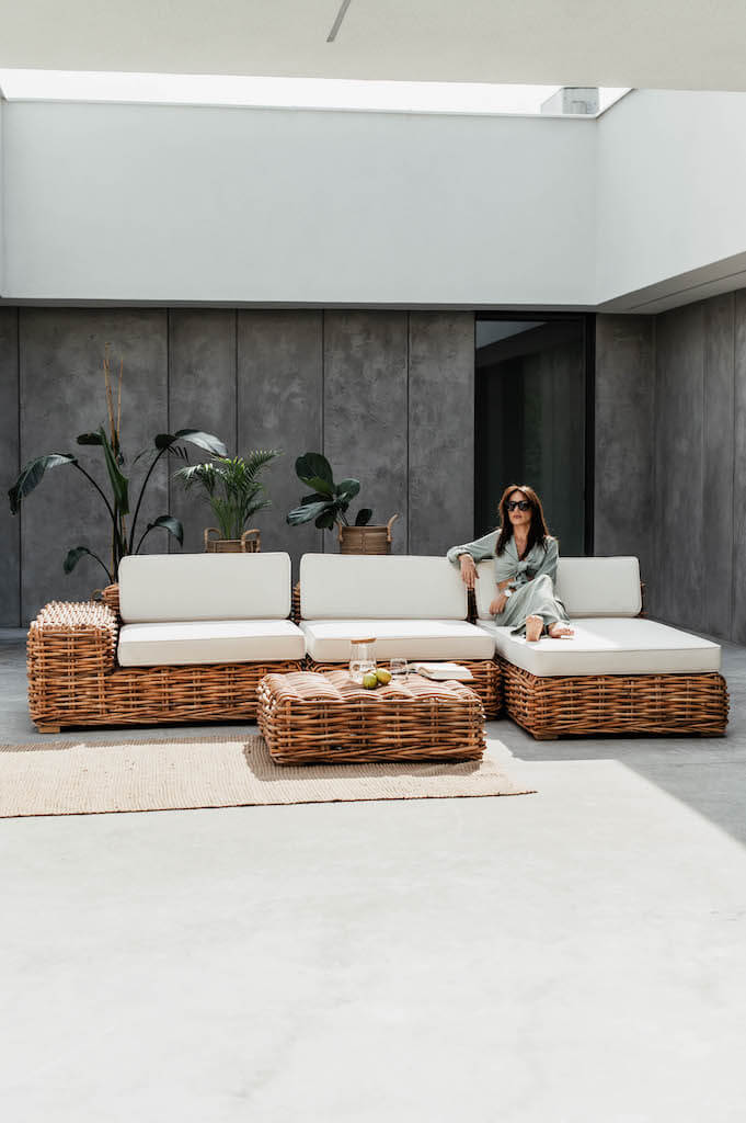 SOFA MODUŁOWA INGKA Z PRAWYM PODŁOKIETNIKIEM I SZEZLONGLIEM