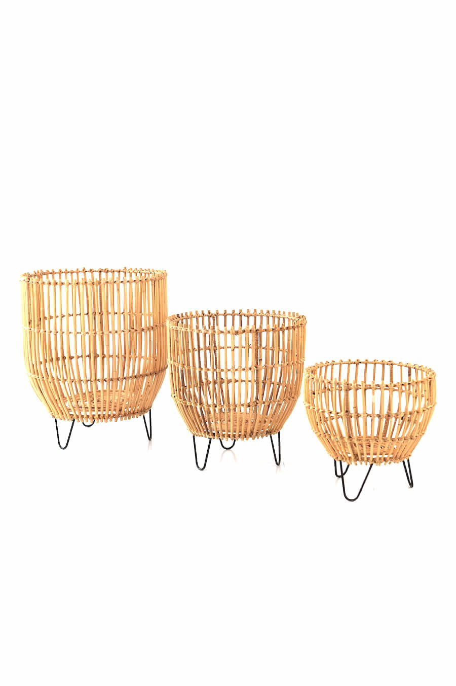 ZESTAW TRZECH DONIC/KOSZY LAURA – NATURALNY RATTAN