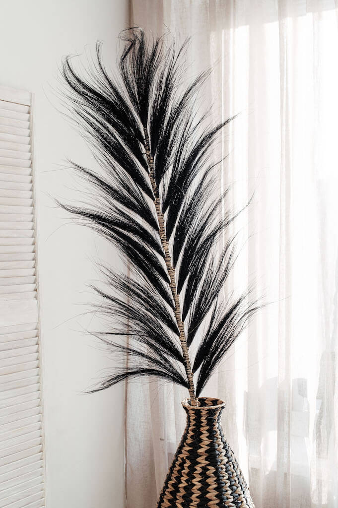 ZESTAW TRZECH TRAW DEKORACYJNYCH FABBY W KOLORZE CZARNYM