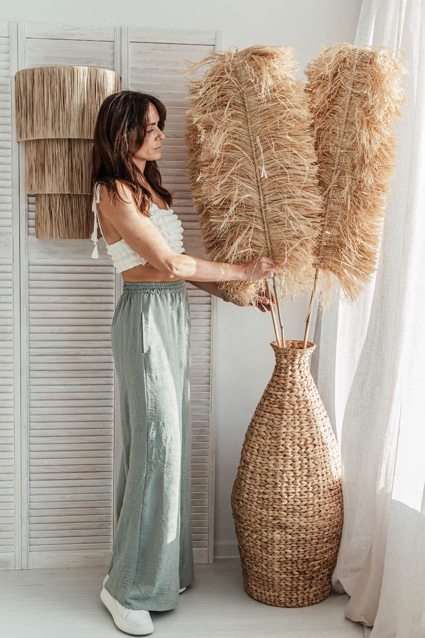 ZESTAW DWÓCH DEKORACYJNYCH TRAW MORSKICH SABA