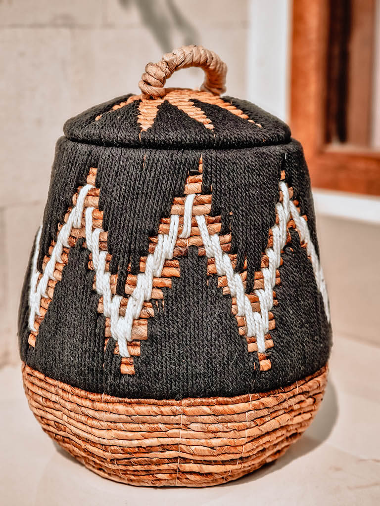 ZESTAW TRZECH KOSZY PERU W KOLORZE CZARNYM