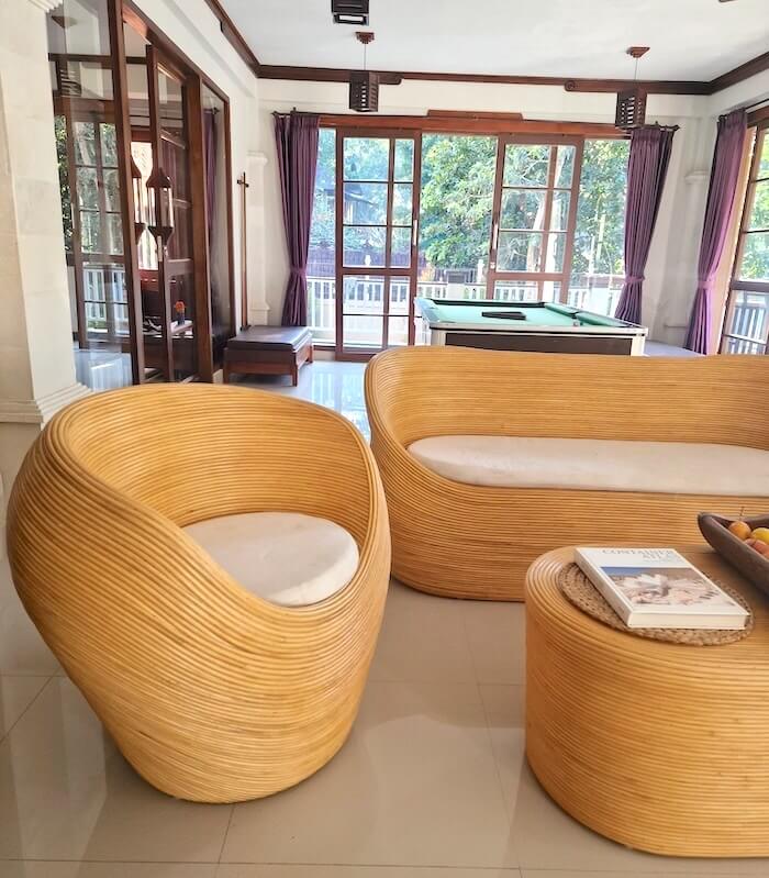 KOMPLET RATTANOWY TEGAL 4 JASNY OWALNY