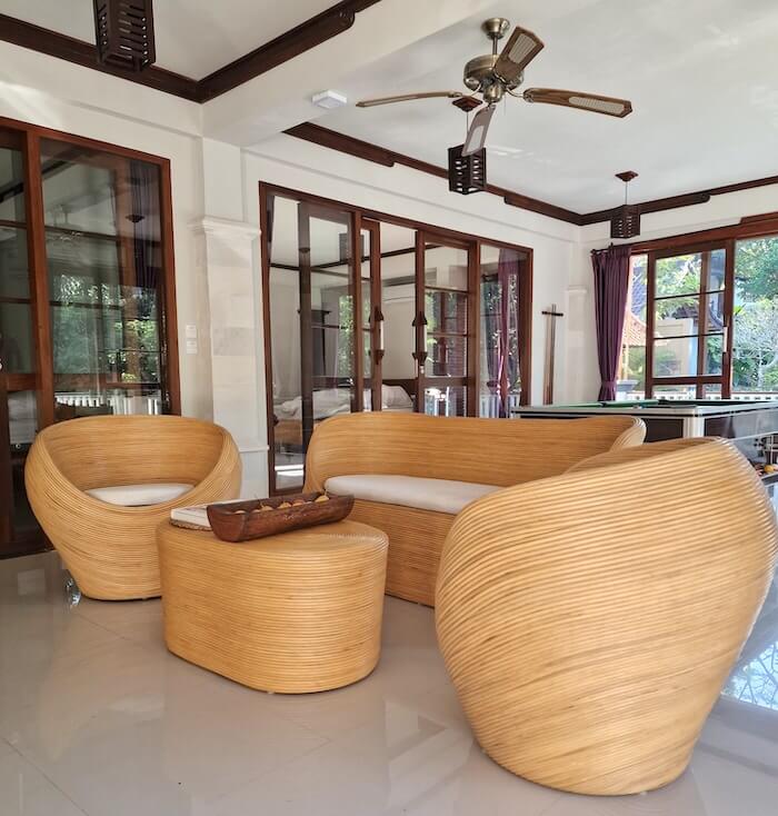 KOMPLET RATTANOWY TEGAL 4 JASNY OWALNY