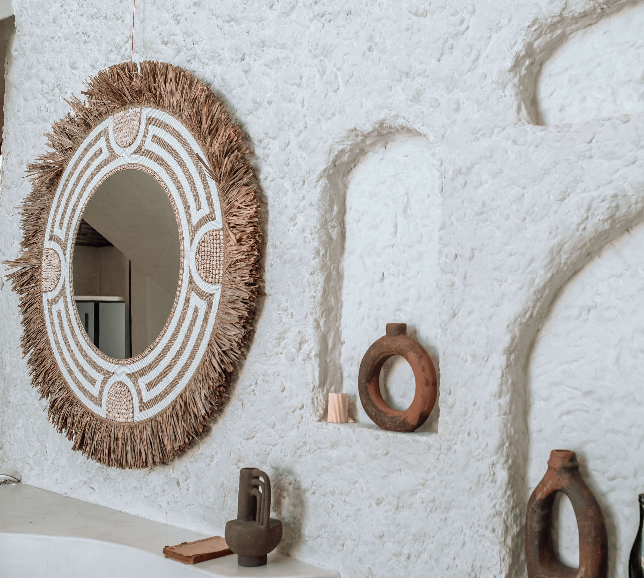 LUSTRO XXL CLEOPATRA DUŻE W STYLU BOHO