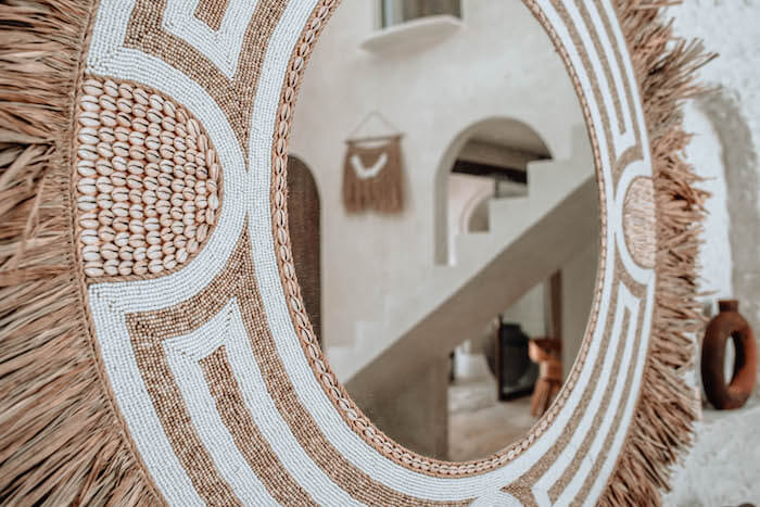 LUSTRO XXL CLEOPATRA DUŻE W STYLU BOHO