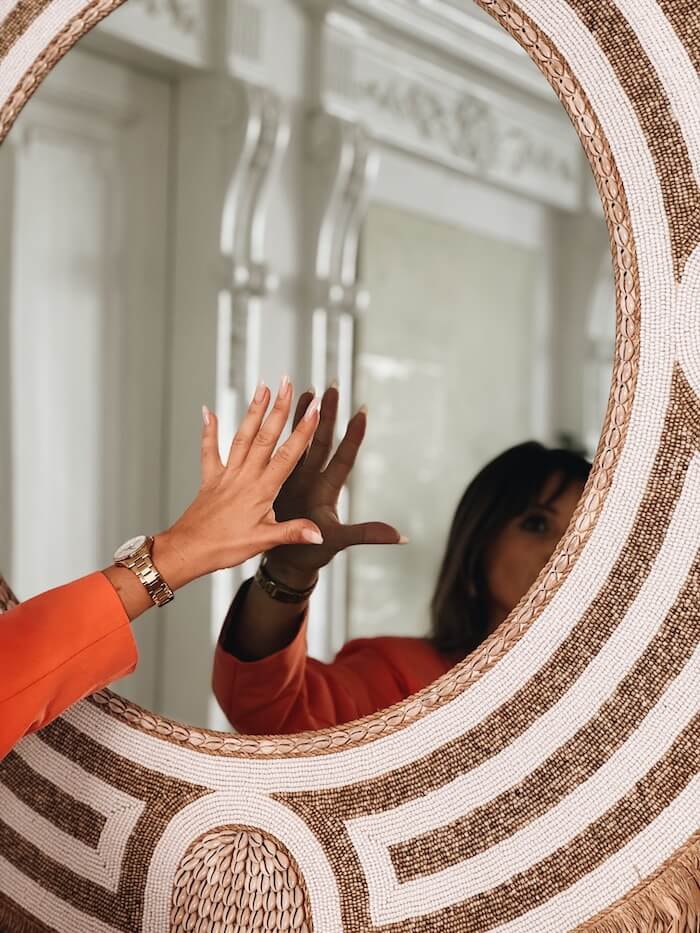 LUSTRO XXL CLEOPATRA DUŻE W STYLU BOHO