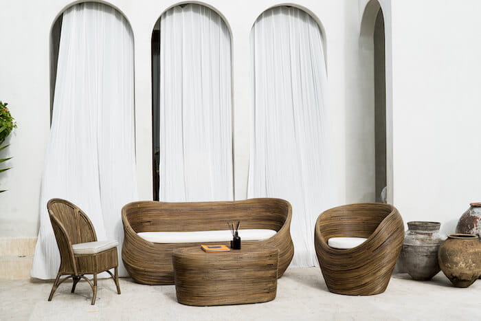 SOFA RATTANOWA TEGAL CIEMNY