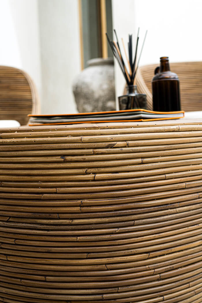 STOLIK OVALNY RATTANOWY TEGAL CIEMNY