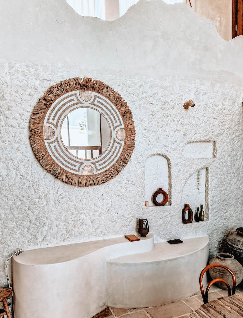 LUSTRO XXL CLEOPATRA DUŻE W STYLU BOHO