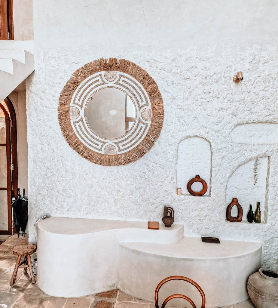 LUSTRO XXL CLEOPATRA DUŻE W STYLU BOHO