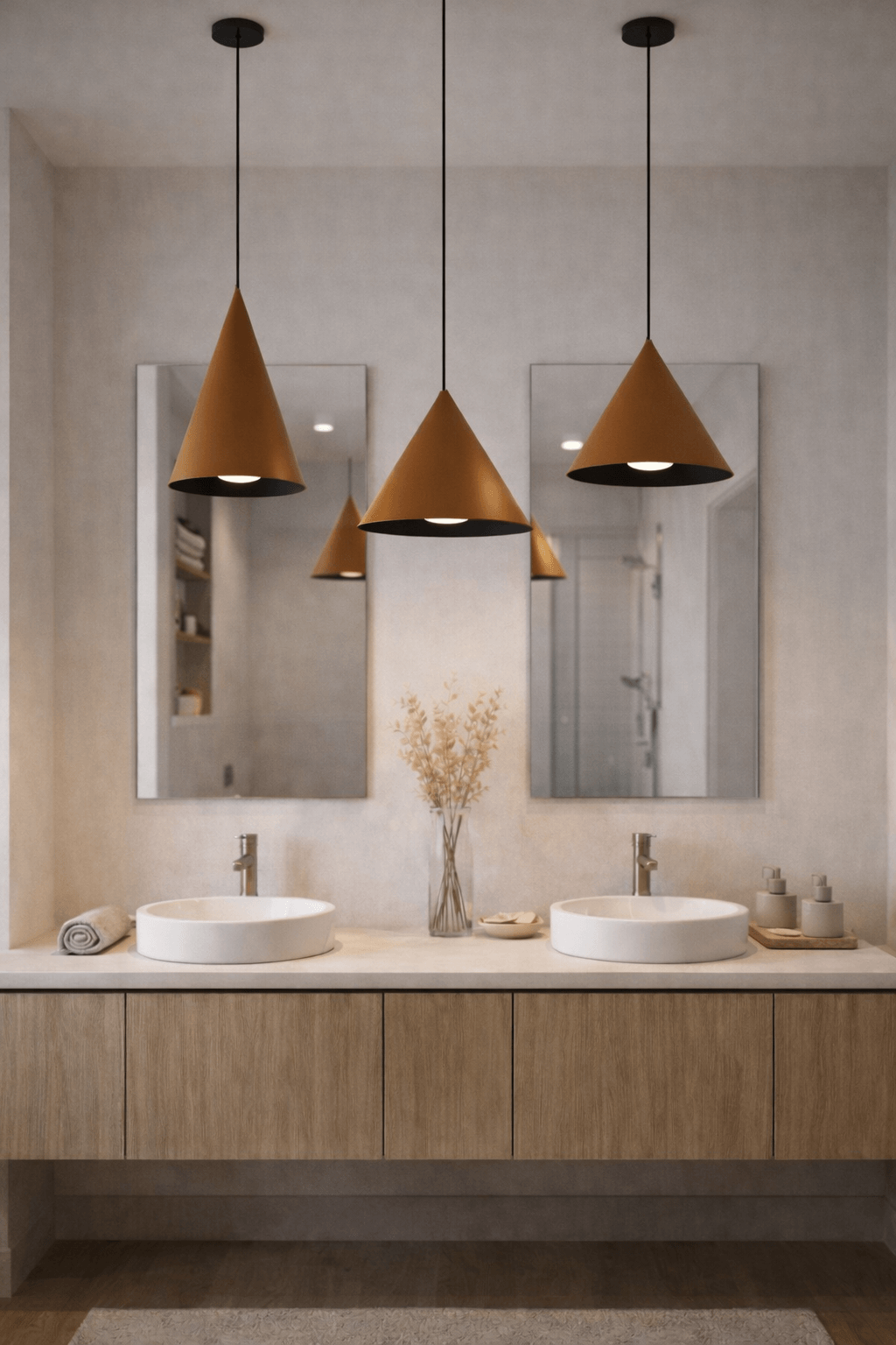 LAMPA WISZĄCA ALUMINIOWA LUNAVERA BRĄZOWA