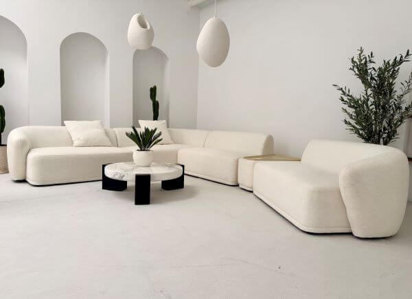 5-CZĘŚCIOWA MODUŁOWA SOFA AMARONE LUX – KREMOWA