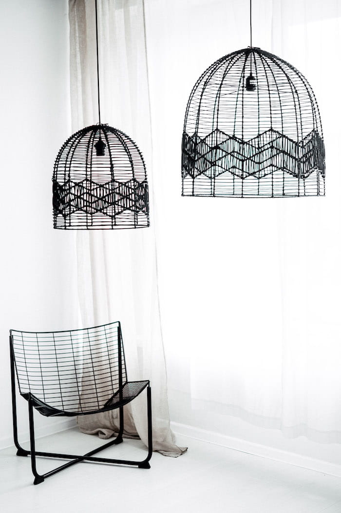 LAMPA MORGAN L CZARNA