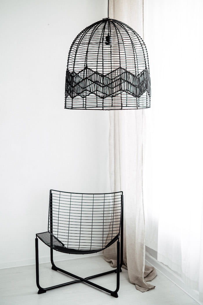 LAMPA MORGAN L CZARNA