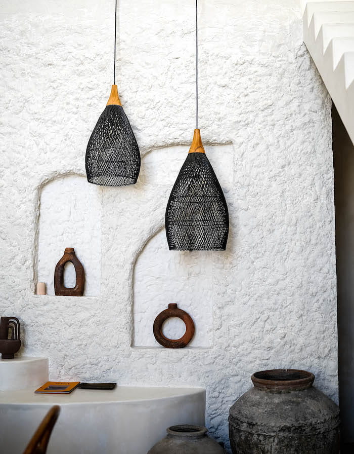 LAMPA WOODY CZARNA L