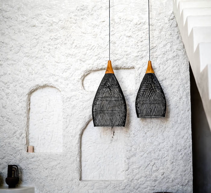 LAMPA WOODY CZARNA L