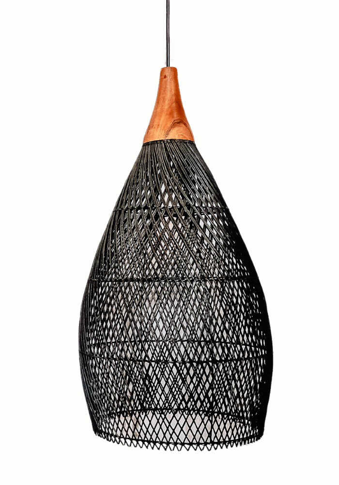 LAMPA WOODY CZARNA L