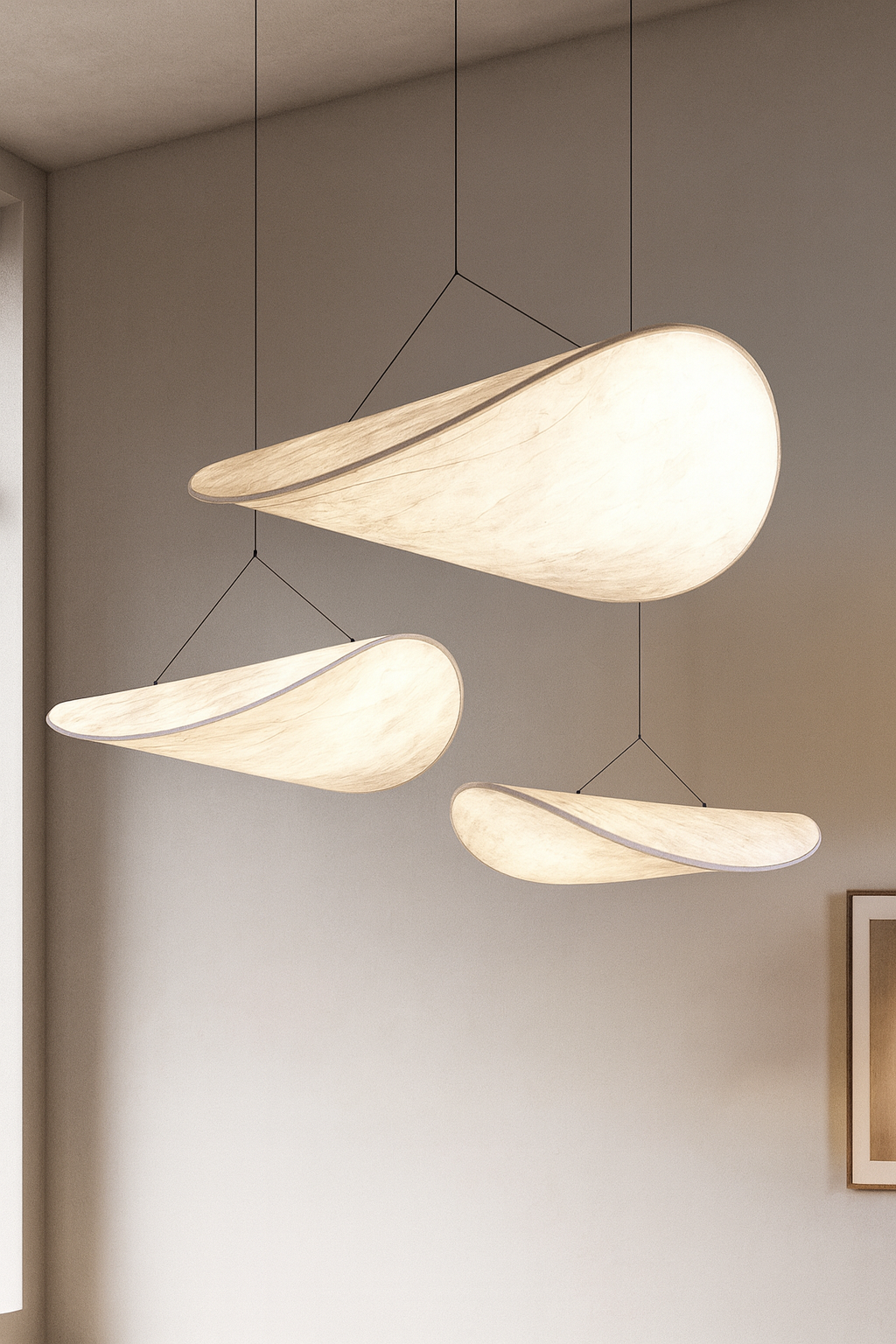 LAMPA WISZĄCA HIKARI S BIAŁA