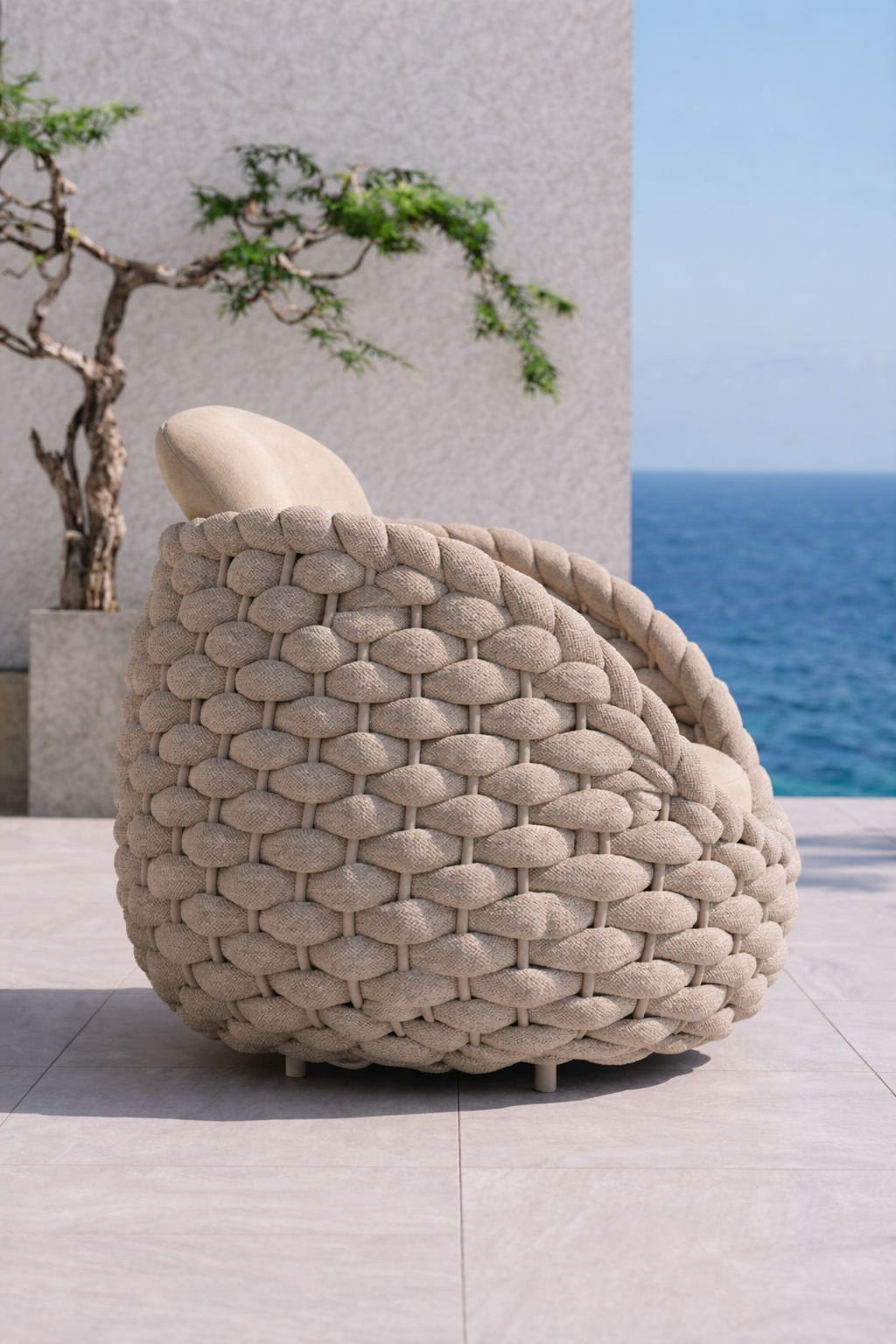 FOTEL OGRODOWY MARINO LOUNGE JASNOSZARY