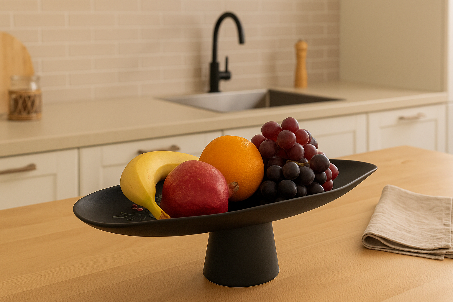 PATERA DEKORACYJNA PAELLO S CZARNA