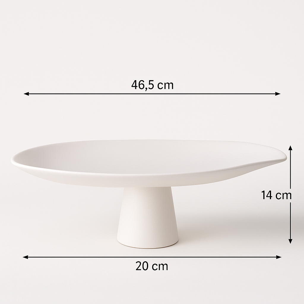 PATERA DEKORACYJNA PAELLO L BIAŁA