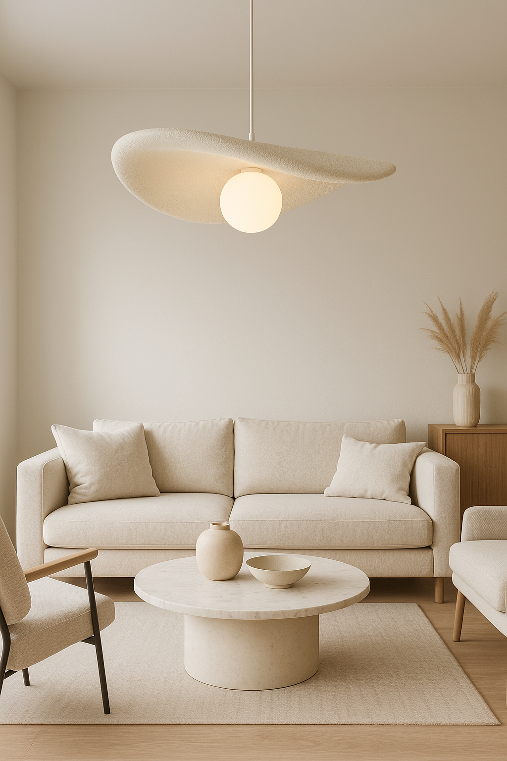 LAMPA WISZĄCA NAMI  BIAŁA