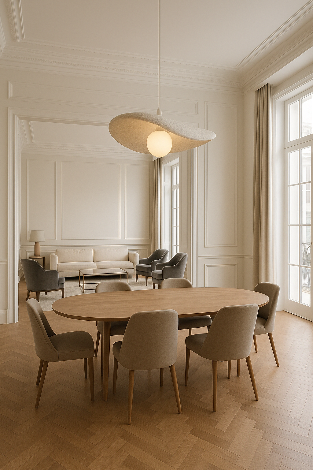 LAMPA WISZĄCA NAMI  BIAŁA