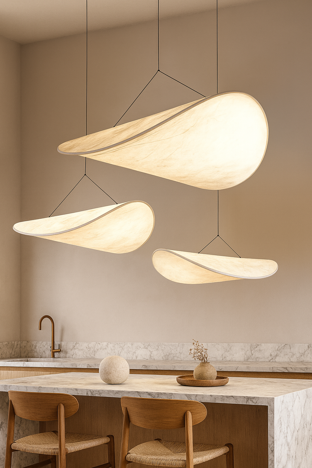 LAMPA WISZĄCA HIKARI S BIAŁA