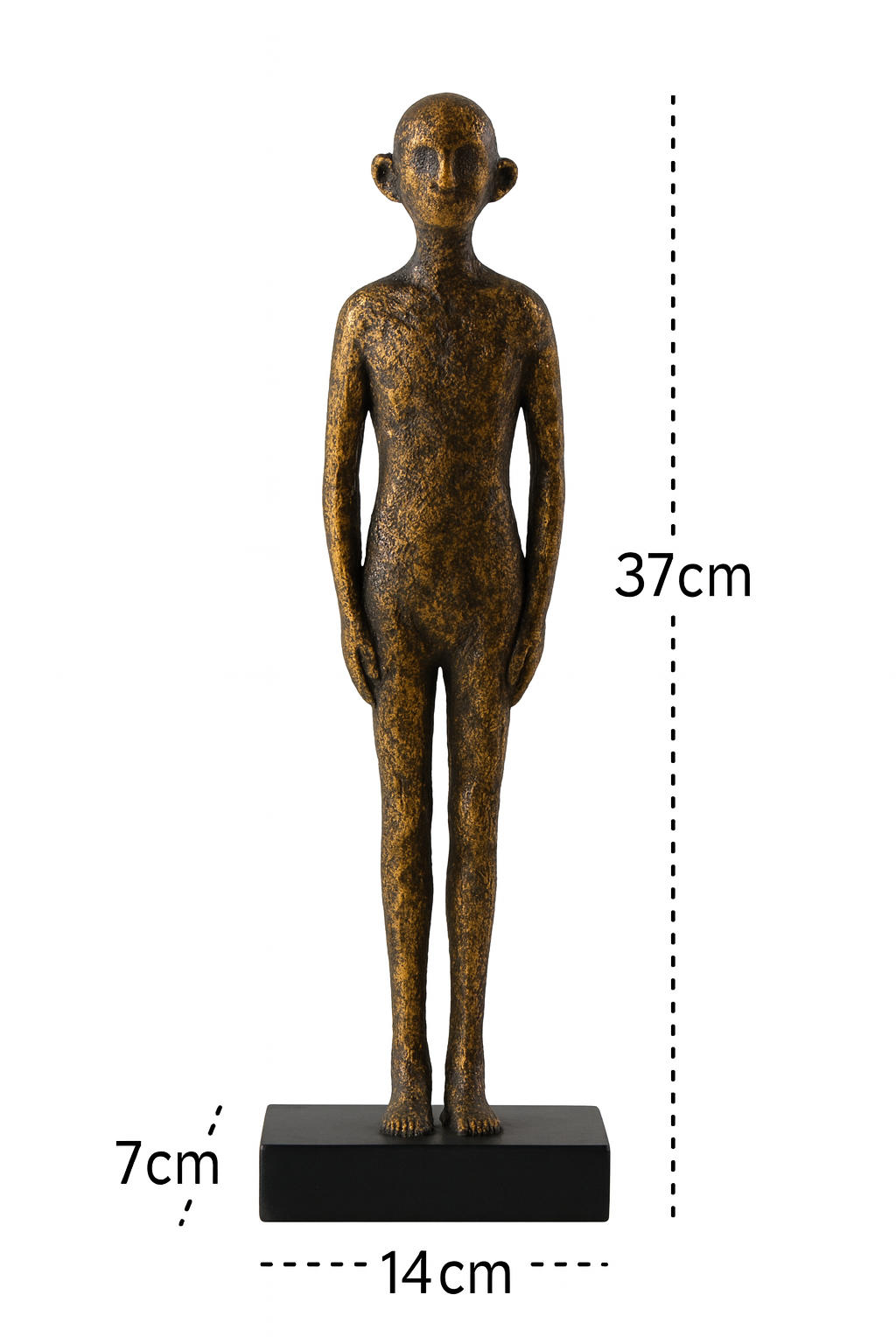 FIGURKA DEKORACYJNA CHRISTIANO S MIEDZIANY